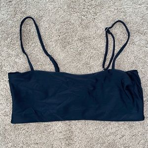 Black bandeau top with straps